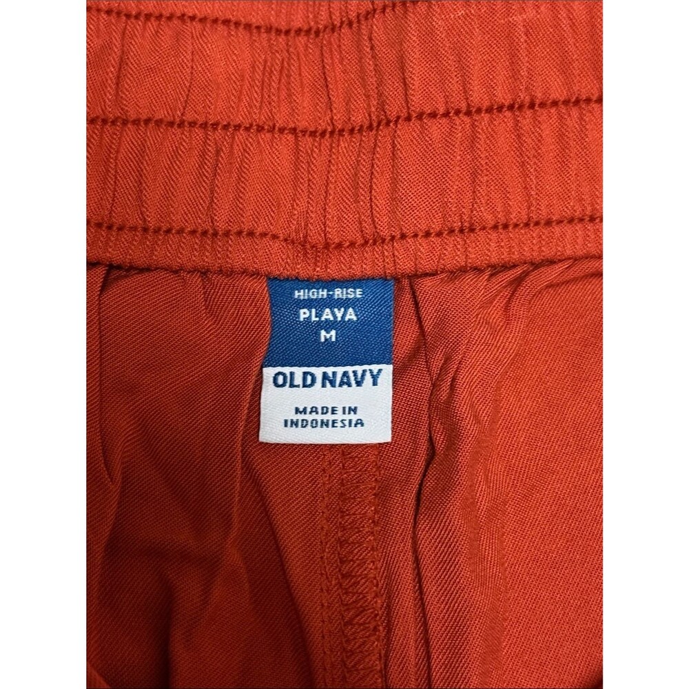 Old Navy NWT High-Rise Pull-On Playa Shorts Rust Size M Medium - Picture 2 of 3